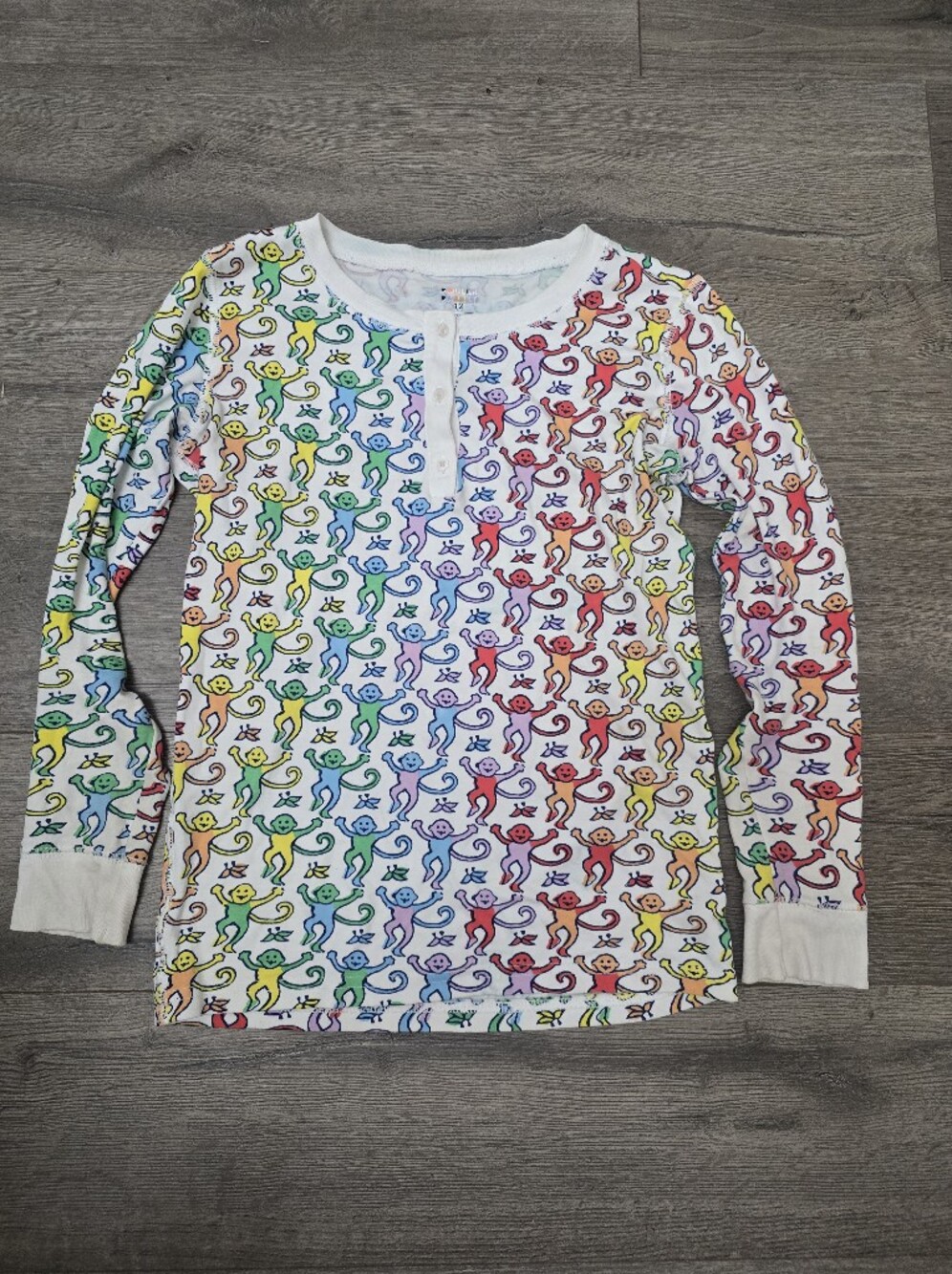 Roller Rabbit's signature multicolored Disco Monkey print Youth Size 12 Yrs